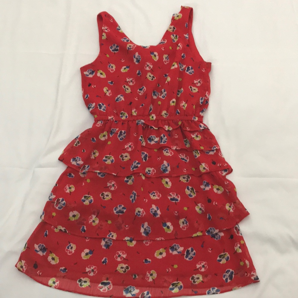 Red Spring Flower Dress - Picture 4 of 4